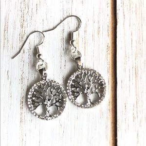 Silver Tree Earrings